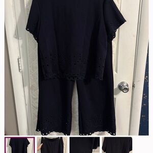 Elegant Black Eyelet Women's Jumpsuit